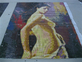 Female Body Glass Mosaic Mural