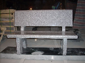 Light Grey Granite Memorial Bench