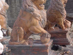 Lion Marble Statue 009