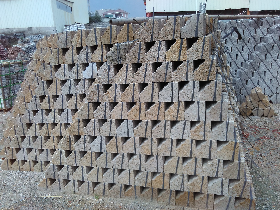 Polished Granite Paver Pattern