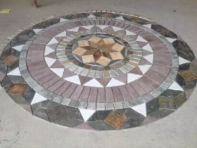 Slate Mosaic Circle Pattern