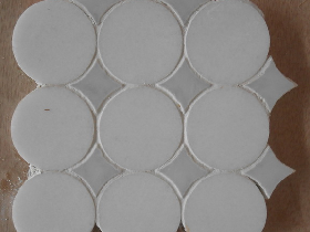 Waterjet Cut Marble Mosaic Tiles 006