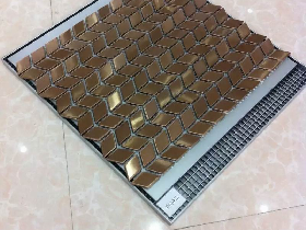 stainless steel brick mosaic metal wall tile 001