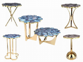 Blue Natural Agate Table