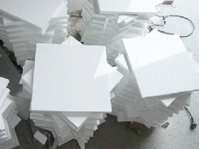 Super White Crystallized Stone Glass Tile