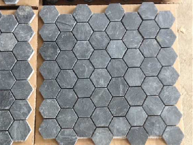 Grey Slate Hexagon Mosaic Tile