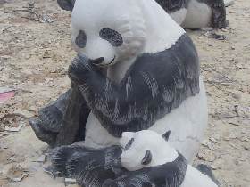 Granite Panda Sculpture
