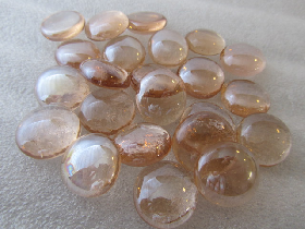 Sugar Pink Flat Glass Beads