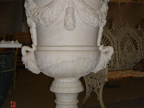 Pedestal Marble Flower Pot