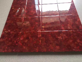 Red Coral Stone Mosaic