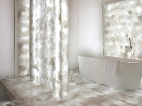 Natural White Quartz Bathroom Panel
