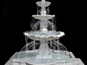 White Marble Tiers Fountain