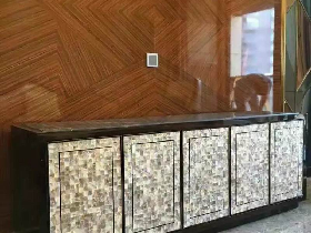 Shell Mosaic Cabinet Door Inlay