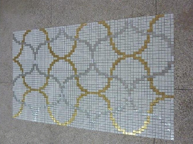 Gold and Silver Foil Mosaic Pattern