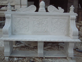 Artistic Marble Carving Bench