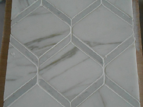 Waterjet Cut Marble Mosaic Tiles 011