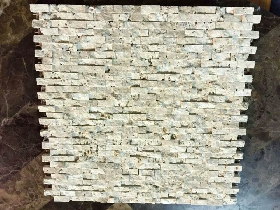 Beige Travertine Split Brick Mosaic