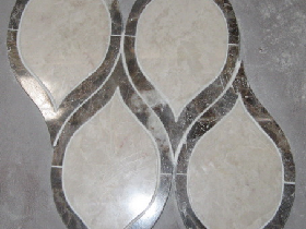 Waterjet Cut Marble Mosaic Tiles 014