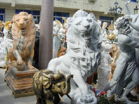 Lion Marble Statue 005