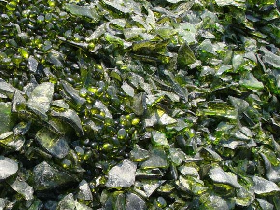 Recycled Glass Rock for Hardscaping
