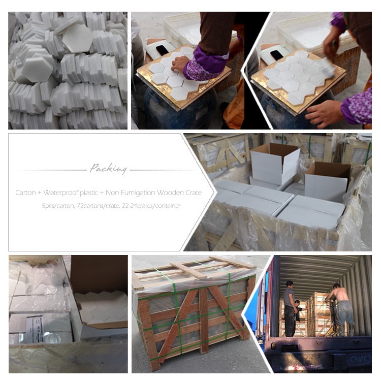 Marble Mosaic Wooden Pallet Packing