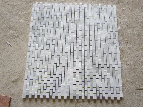 Carrara White Mini Subway Mosaic Tile