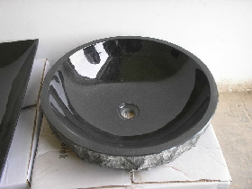 Black Granite Sink with Exterior Natural