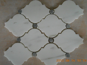 Waterjet Cut Marble Mosaic Tiles 013