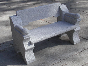 Grey Granite Patio Bench