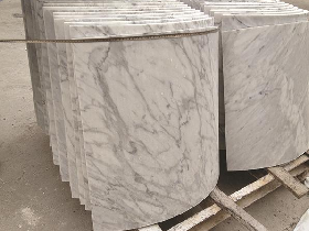Carrara White Marble Column Panel