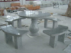 granite marble table bench chair
