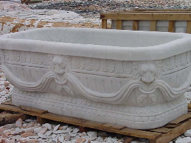 Carved Marble Bathtub