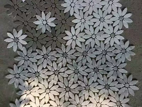 Flower Design Marble Waterjet Mosaic