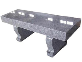 Gray Granite Memorial Bench
