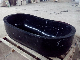 Black Marble Canoe Bathtub