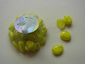 Yellow Glass Pebble