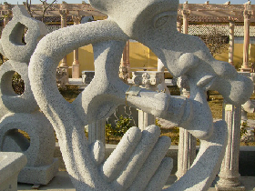 Abstract Modern contemporary stone carving