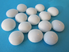 White Opal Glass Beads