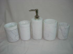 White Marble shampoo Dispenser