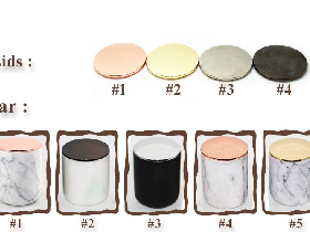Marble Candle Holder with Lids