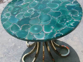 Green Agate Round Table