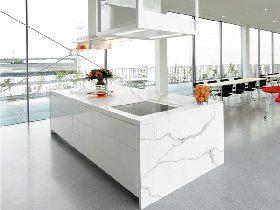 Statuario White Marble Kitchen Worktops