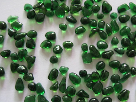 Dark Green Glass Beads