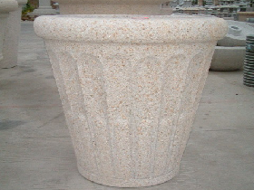 Yellow Granite Flower Pot