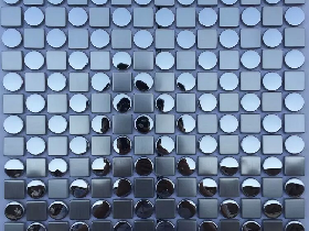 stainless steel brick mosaic metal wall tile 003