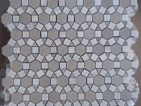 Shay Grey and White Marble Mosaic