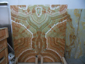 Bookmatched Green Onyx Floor