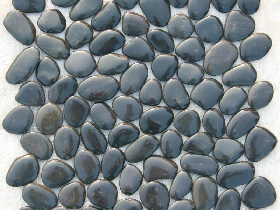Polished Pebble Meshed Tile