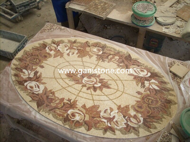 Handcut Marble Mosaic Floor Pattern
