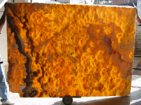 Orange Onyx Slab Backlit